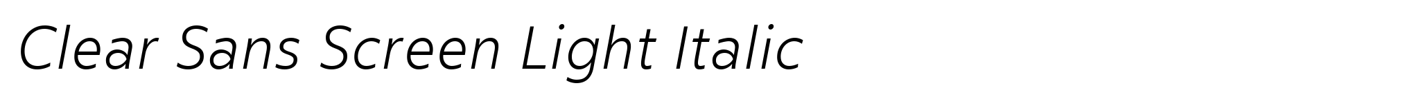 Clear Sans Screen Light Italic image